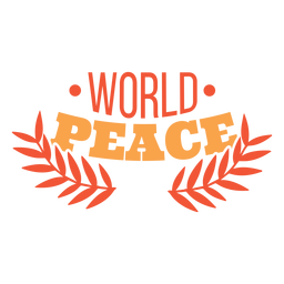 Letras de paz mundial Diseño PNG