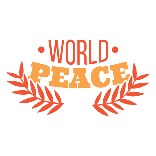 Download World peace lettering - Transparent PNG & SVG vector file