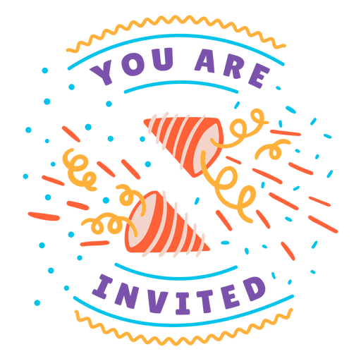 You are invited lettering birthday - Transparent PNG & SVG vector file