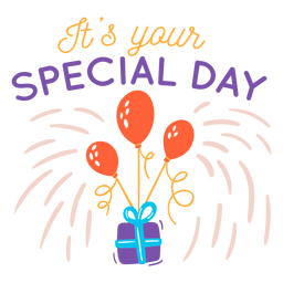 Your special day lettering PNG Design