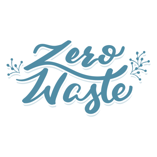 Zero waste lettering PNG Design