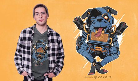 Technological Pug T-shirt Design