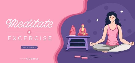 Meditate and exercise slider template