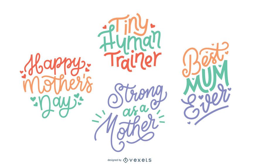 Conjunto de letras del día de la madre Conjunto de letras del día de la madre