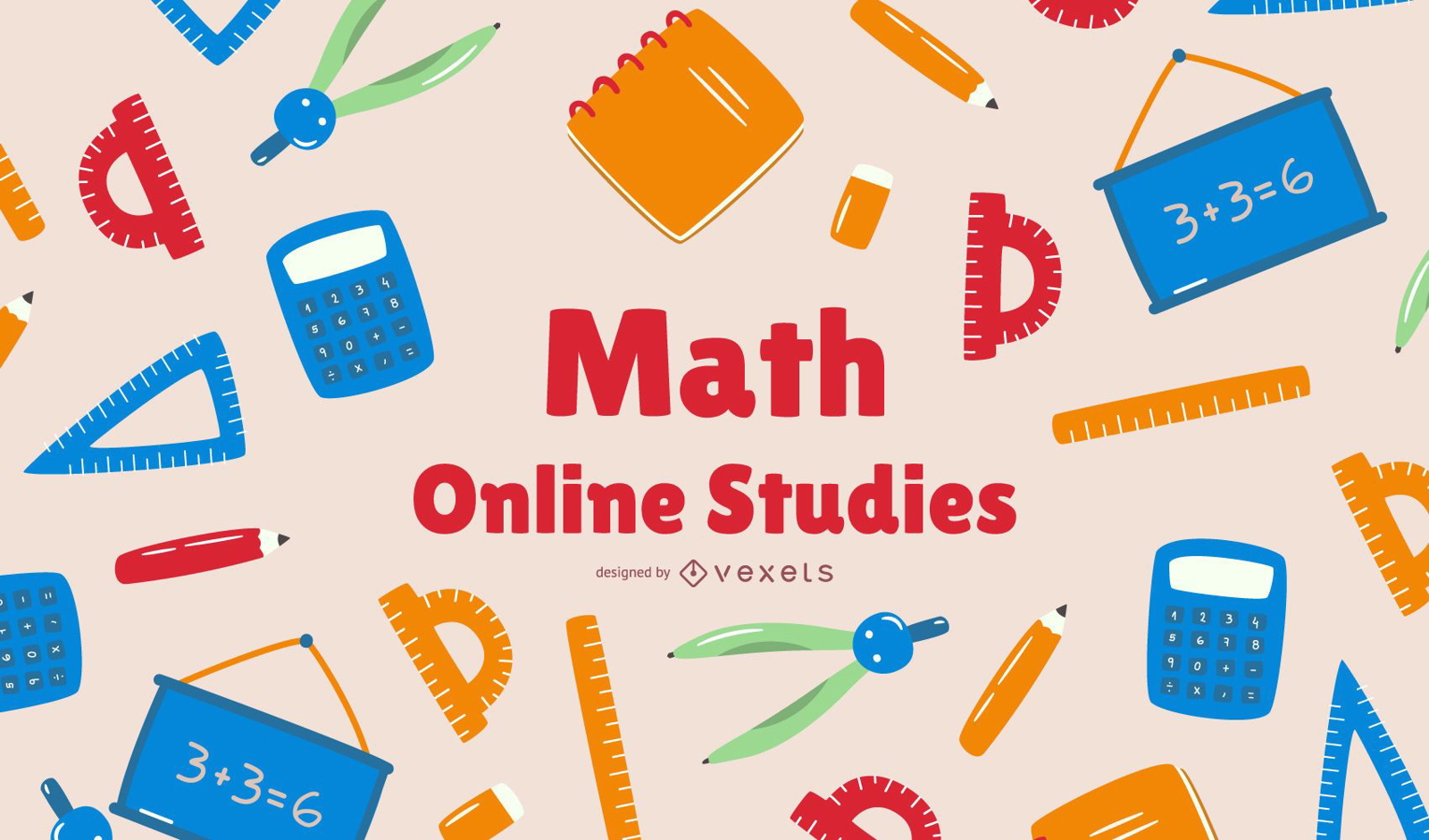 Design da capa de estudos on-line de matemática