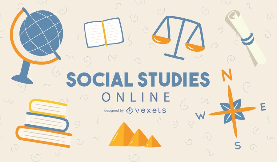 Diseño de portada en línea de estudios sociales Diseño de portada en línea de estudios sociales