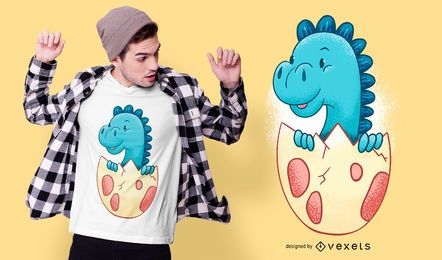 Baby Dinosaur in Egg T-shirt Design