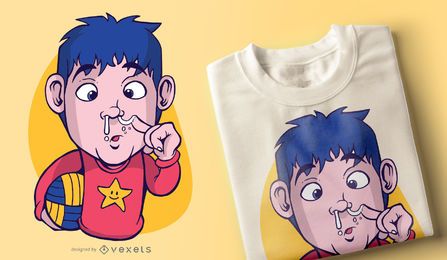 Snotty Nose Kid T-shirt Design Vector Download