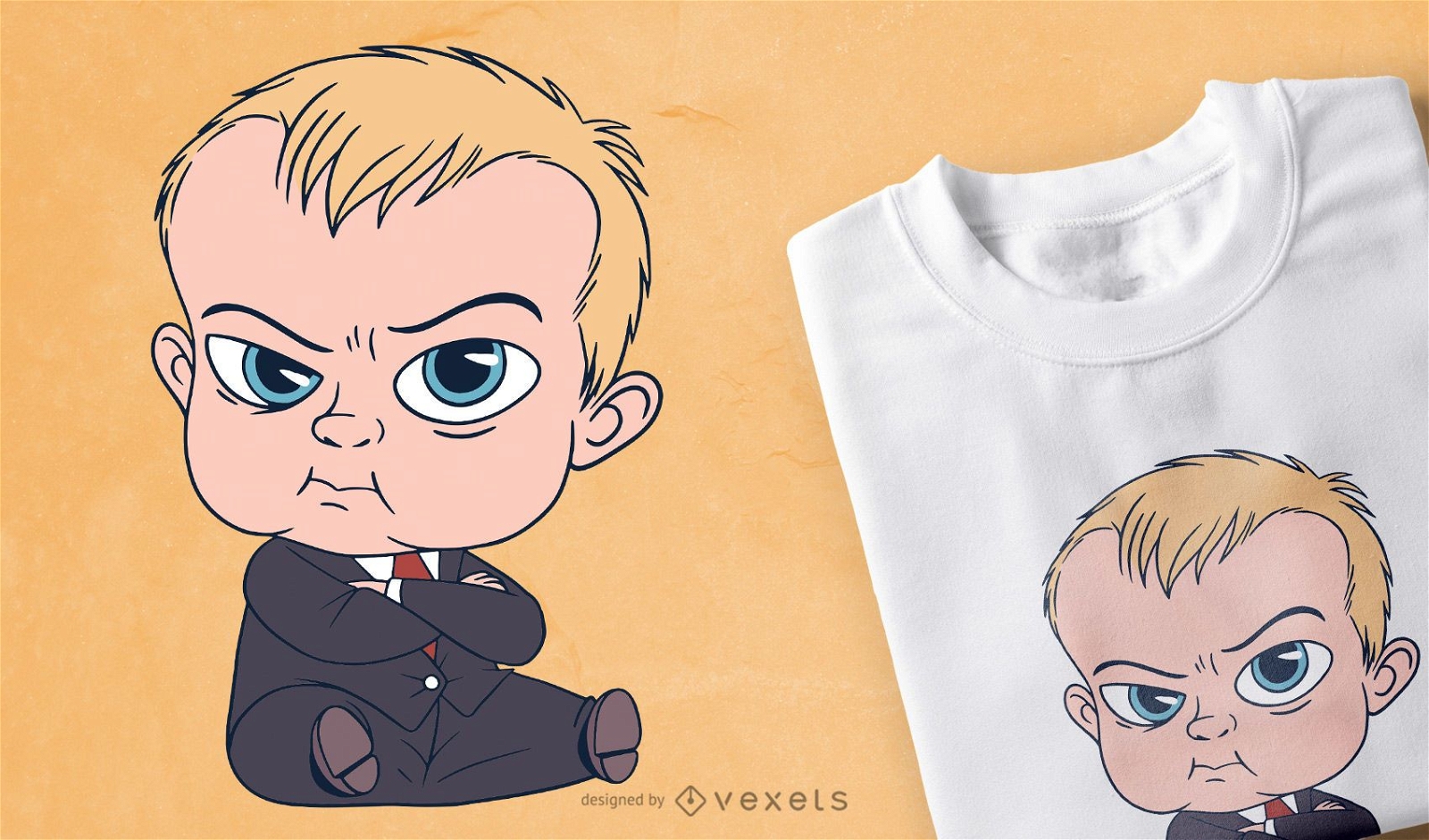 Baby Anzug Cartoon T-Shirt Design
