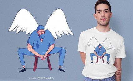 Design de camiseta Doctor Angel Illustration