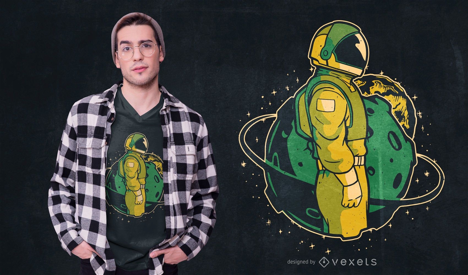 Astronaut in Space T-shirt Design