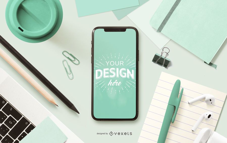 Education phone mockup composition Education phone mockup composition