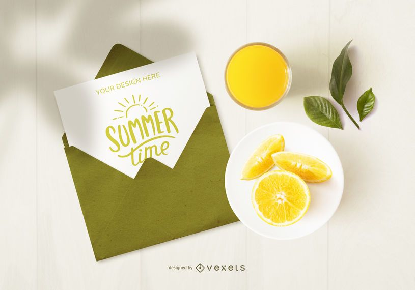 Fruits letter mockup Fruits letter mockup