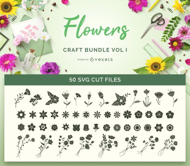 Flowers Craft SVG Bundle Vol I Flowers Craft SVG Bundle Vol I
