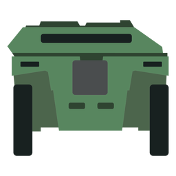 Armoured personnel carrier rear view PNG Design