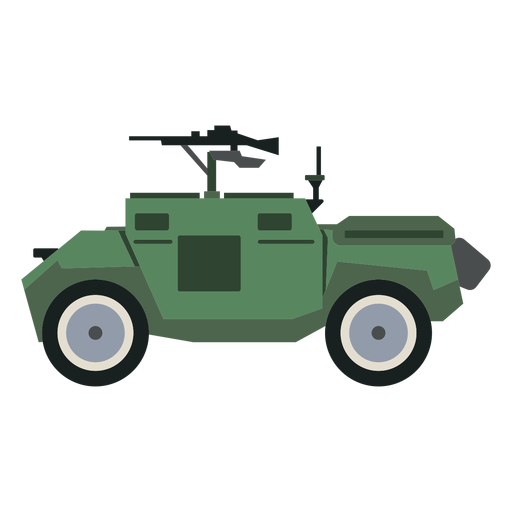 Armoured personnel carrier side view PNG Design