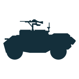 Silueta de transporte de personal blindado Diseño PNG