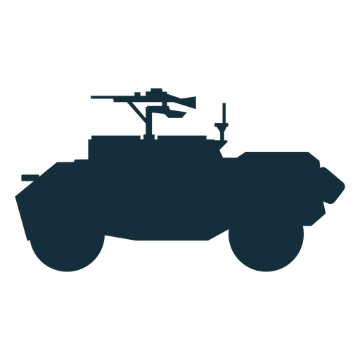 Silueta de transporte de personal blindado Diseño PNG