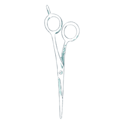 Tijeras de peluquero dibujadas a mano Diseño PNG