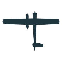 Silueta de avión militar básico Diseño PNG