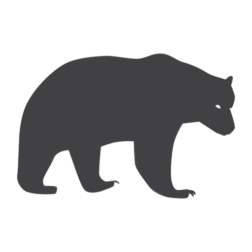 Bear walking silhouette bear PNG Design