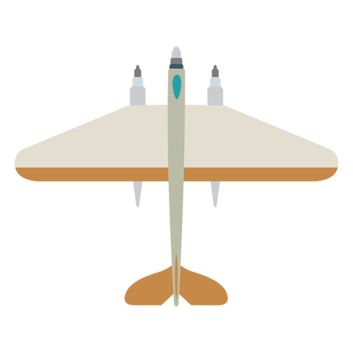 Ícone de vista superior do avião bombardeiro Desenho PNG