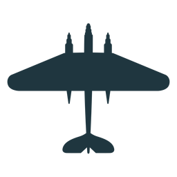 Bombardero avión vista superior silueta militar Diseño PNG