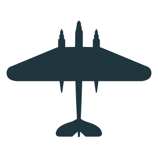 Bomberflugzeug Draufsicht Silhouette Milit?r PNG-Design