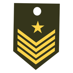 Symbol für den militärischen Rang des Kapitäns PNG-Design