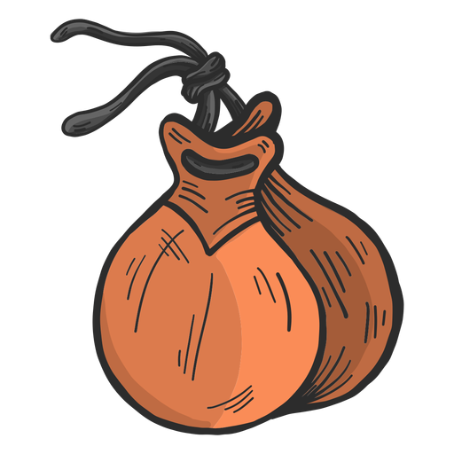Castanets musical instrument hand drawn PNG Design