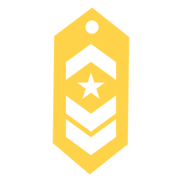 Commander military rank silhouette PNG Design