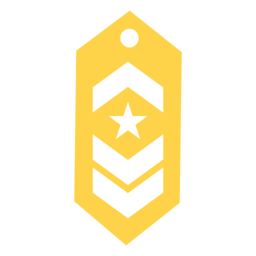 Silueta de rango militar de comandante Diseño PNG