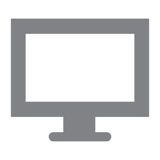 Computer Monitor flache Symbol Schule PNG-Design