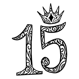 Elemento de espiral 15 coroado Desenho PNG