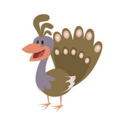 Cute Turkey Bird Character PNG & SVG Design For T-Shirts