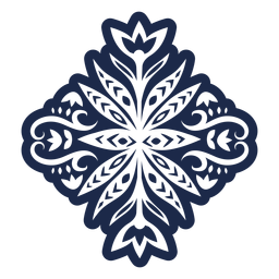 Adesivo decorativo de padrão folclórico floral Desenho PNG