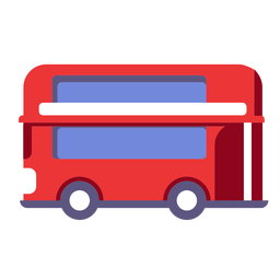 Double decker bus icon PNG Design