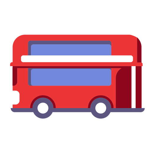 Ícone de ônibus de dois andares Desenho PNG