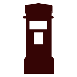 Silueta de buzón de correos en inglés Diseño PNG