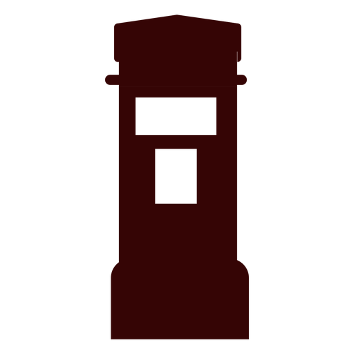 English post box silhouette PNG Design