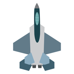 Military airplane top view icon PNG Design