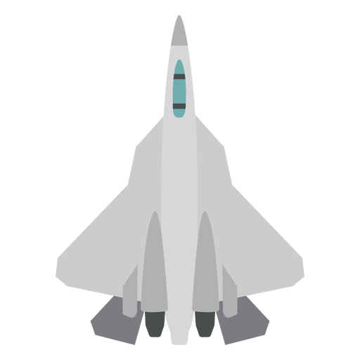 Aircraft flat top view icon