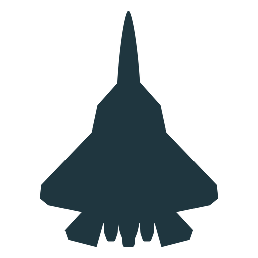 Simple aircraft top view silhouette