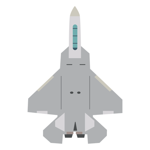 Icono de vista superior de aviones militares Diseño PNG