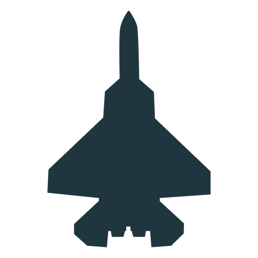 War aircraft top view silhouette PNG Design