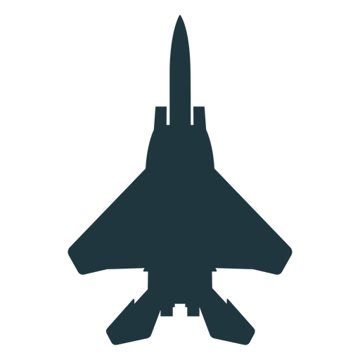 Silueta de avión de combate Diseño PNG