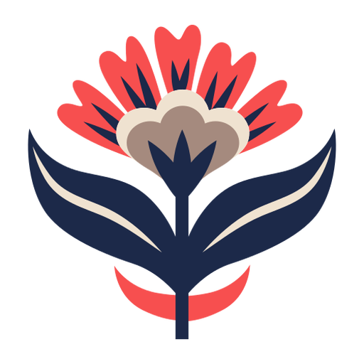 Ornamento floral da arte popular Desenho PNG