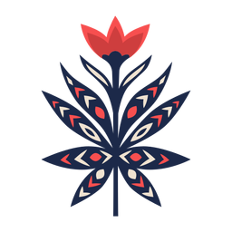 Floral folklore art ornament PNG Design
