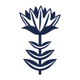 Floral Scandi Kunst Ornament Silhouette PNG-Design