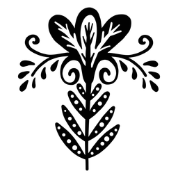 Flower scandinavian ornament flat PNG Design
